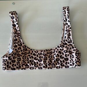 White Fox Boutique Brown and Black Leopard Print Bikini